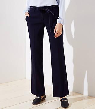 Loft Trousers In Tie Waist In Julie Fit