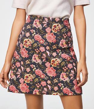 Loft Poppy Bloom Shift Skirt