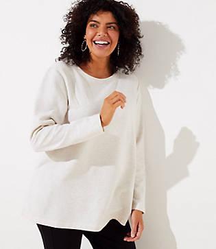 Loft Plus Button Back Sweatshirt
