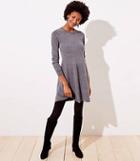 Loft Ribbed Flare Sweater Dress