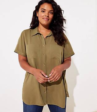 Loft Plus Dolman Cap Sleeve Shirt