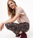 Loft Slim Paisley Floral Jacquard Pants In Marisa Fit