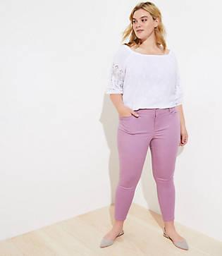 Loft Plus Skinny Sateen Pants