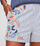 Loft Floral Embroidered Riviera Shorts With 3 Inch Inseam