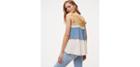 Loft Strappy Peplum Cami - Color Blocked