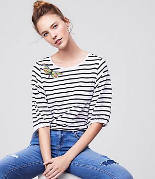 Loft Dragonfly Stripe Tee
