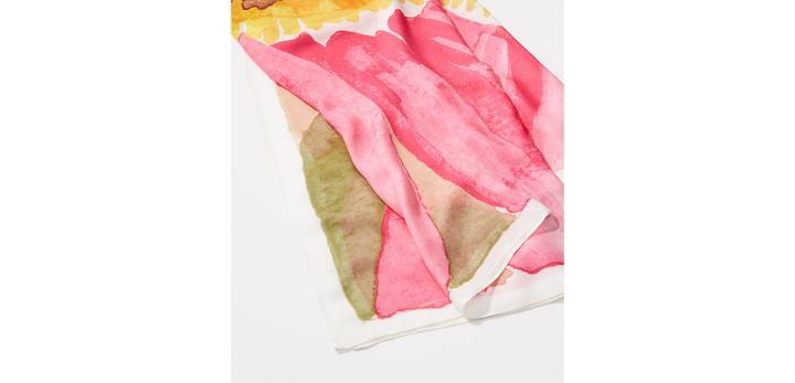 Loft Watercolor Flower Square Scarf