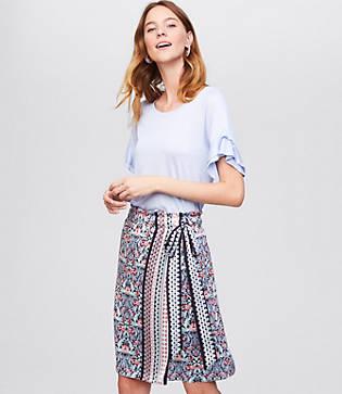 Loft Kaleidoscope Wrap Skirt