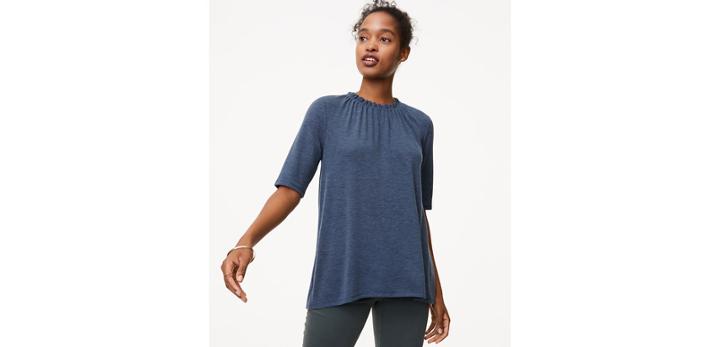 Loft Ruffle Neck Tee
