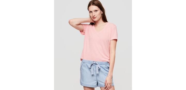 Loft Lou & Grey Linen Lite V-neck Tee