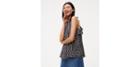 Loft Ruffle Back Shell - Ditsy Charms Stripe