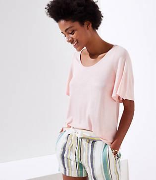 Loft Puff Sleeve Scoop Neck Tee