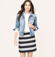 Loft Denim Jacket In Aquamarine Blue