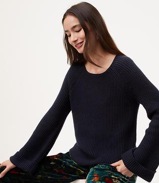 Loft Cuffed Ribbed Sweater