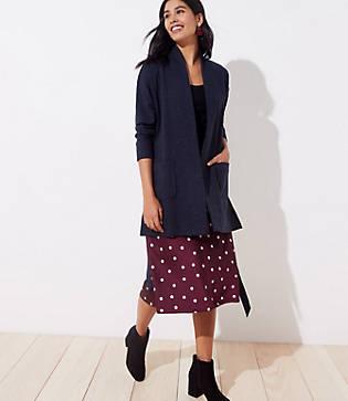 Loft Flecked Tie Waist Cardigan