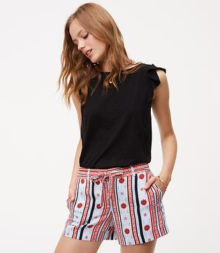 Loft Costa Tie Waist Fluid Shorts
