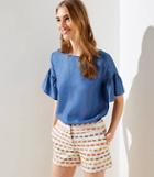 Loft Rainbow Embroidered Riviera Shorts