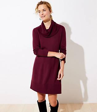 Loft Cowl Neck Sweater Dress