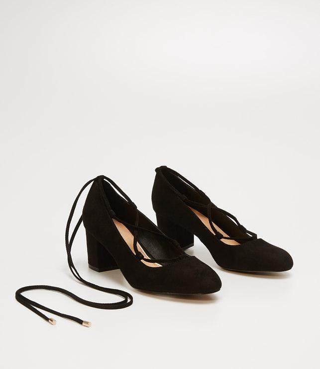 Loft Lace Up Block Heels