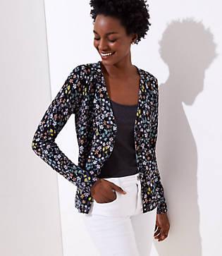 Loft Floral Signature V-neck Cardigan