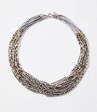 Loft Twisted Multistrand Bead Necklace