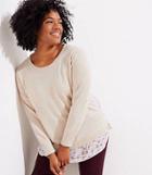 Loft Plus Foliage Mixed Media Sweater