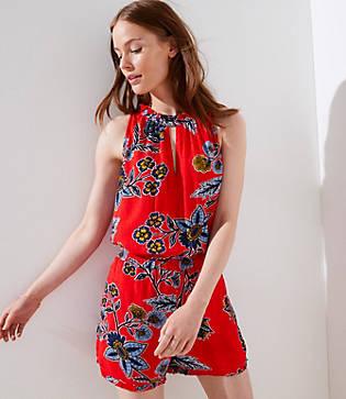 Loft Island Party Halter Romper