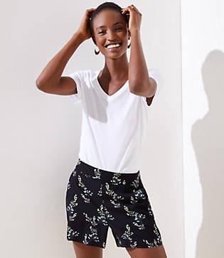 Loft Floral Flare Shorts