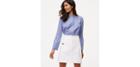 Loft Bi-stretch Buttoned Shift Skirt