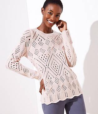 Loft Lacy Knit Sweater