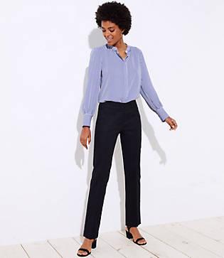 Loft Straight Leg Pants In Curvy Fit