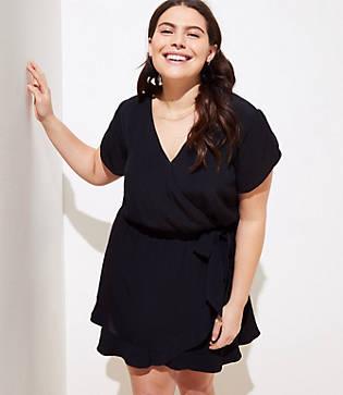 Loft Plus Wrap Skort Romper