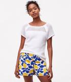 Loft Lemonade Riviera Shorts With 4 Inch Inseam