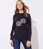 Loft Floral Intarsia Sweater