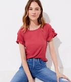 Loft Ruffle Cuff Tee