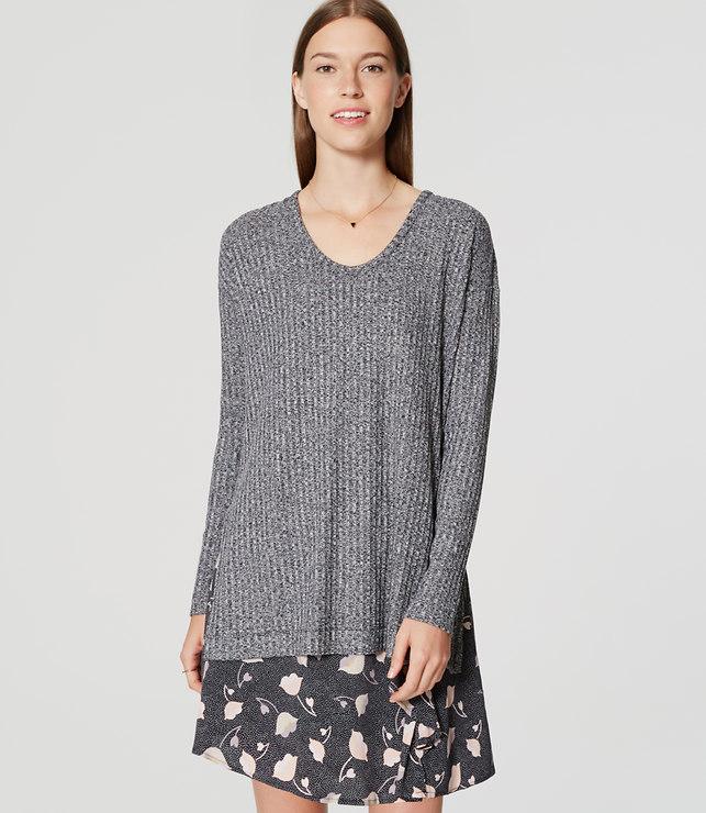 Loft Ribbed Tunic Sweater