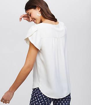 Loft Petal Sleeve Top