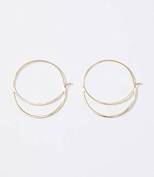 Loft Double Pull Through Hoop Earrings
