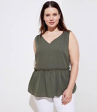 Loft Plus Peplum Shell