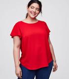 Loft Plus Shirred Sleeve Clean Tee