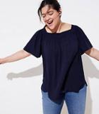 Loft Plus Dotted Fluid Square Neck Top