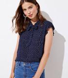 Loft Spotted Bow Flutter Shell