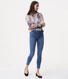 Loft Denim Performance Leggings In Staple Mid Indigo Wash