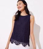 Loft Scalloped Lace Tank