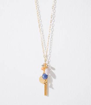 Loft Stone Tassel Cluster Pendant Necklace
