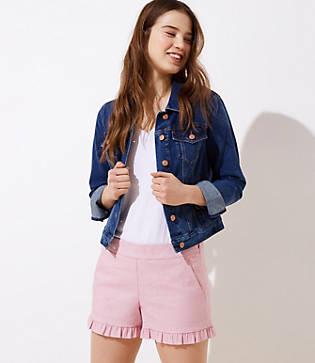 Loft Ruffle Shorts With 3 1/2 Inch Inseam