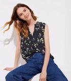 Loft Floral Dot Split Neck Shell