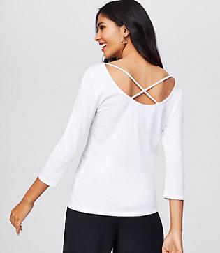 Loft Criss Cross Back Tee