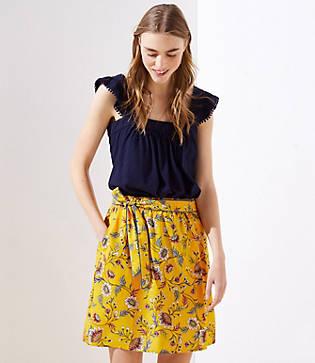 Loft Meadow Tie Waist Skirt