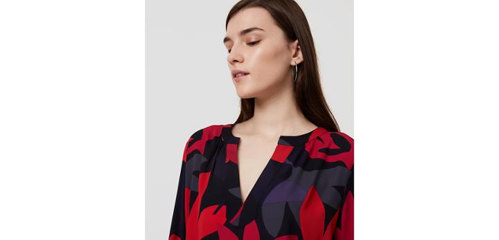 Loft Fleur Split Neck Tunic
